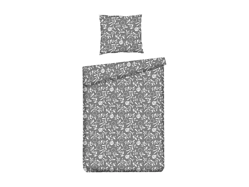 Parure de lit Granor Gris Coton 140 x 200