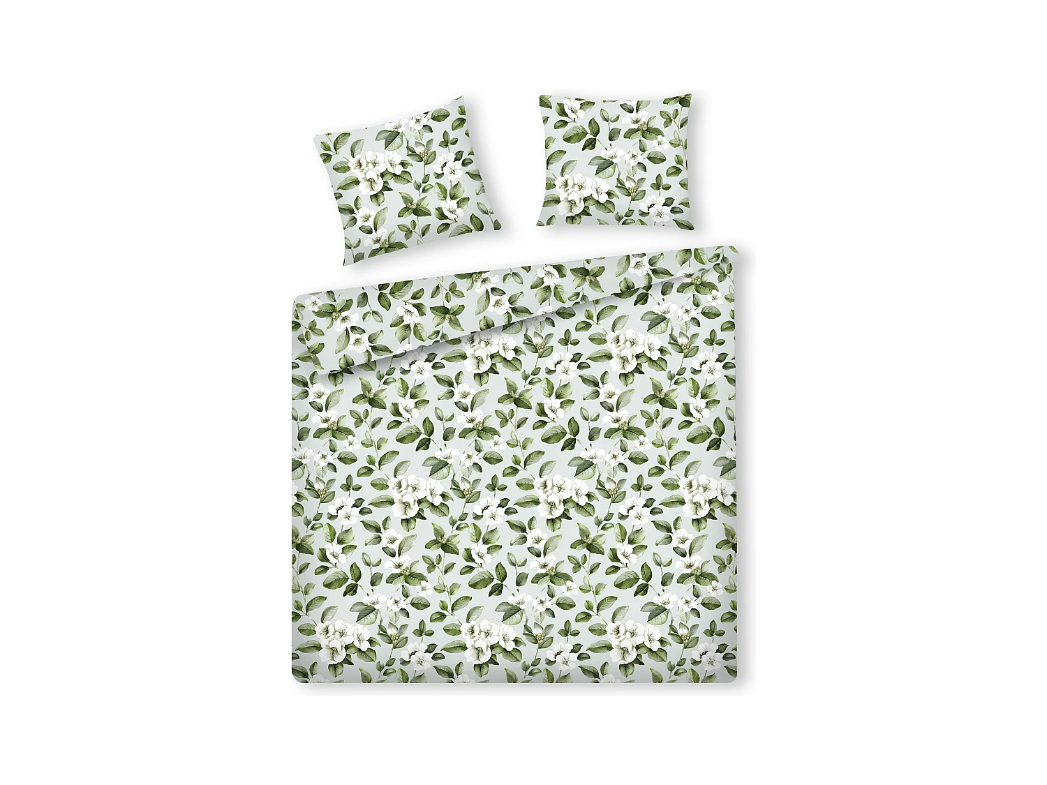 Parure de lit Cindelia gris clair coton 200x220