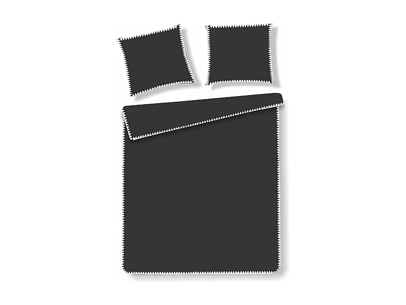 Bettwäsche Tanger Mittelschwarz 200x220 Baumwollleinen-Set