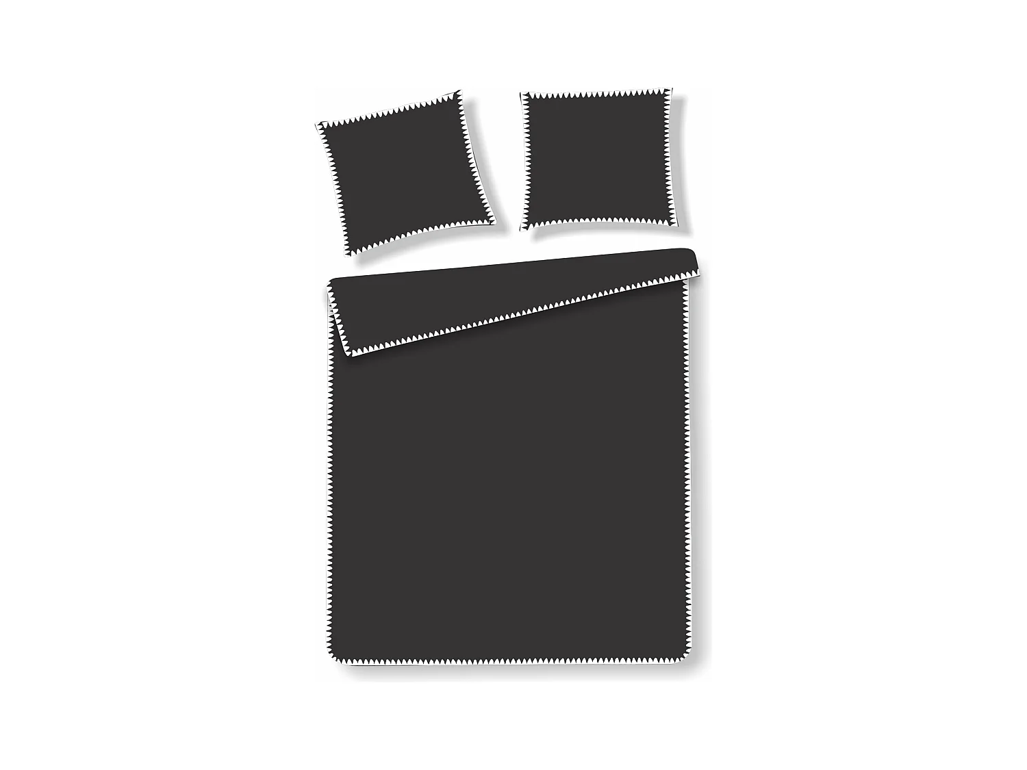 Bettwäsche Tanger Mittelschwarz 200x220 Baumwollleinen-Set
