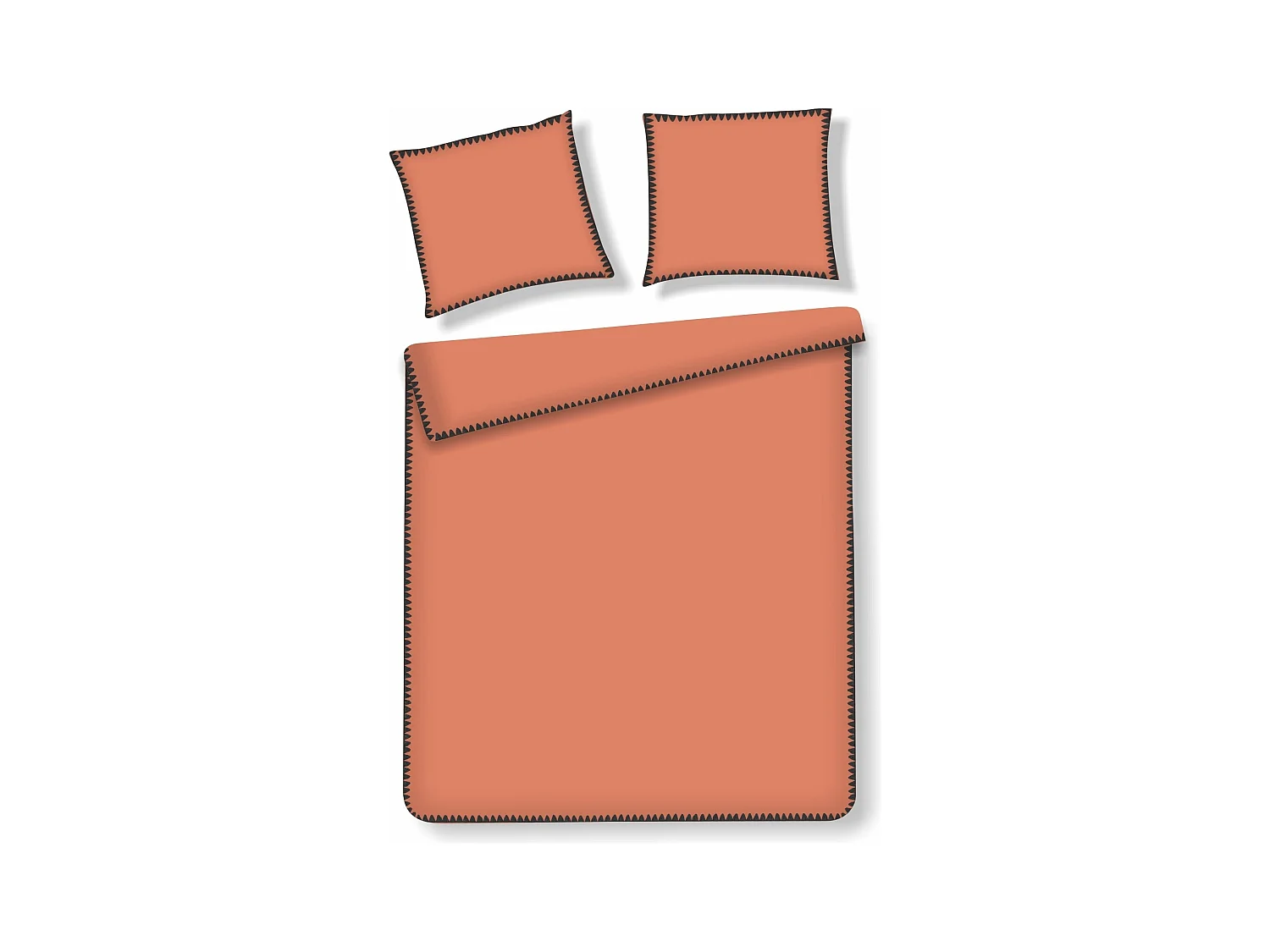 Parure de lit Tanger Orange Foncé Coton 160x200