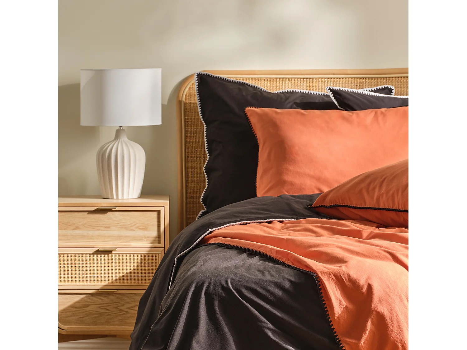 Bettwäsche Tanger Dunkelorange 160x200