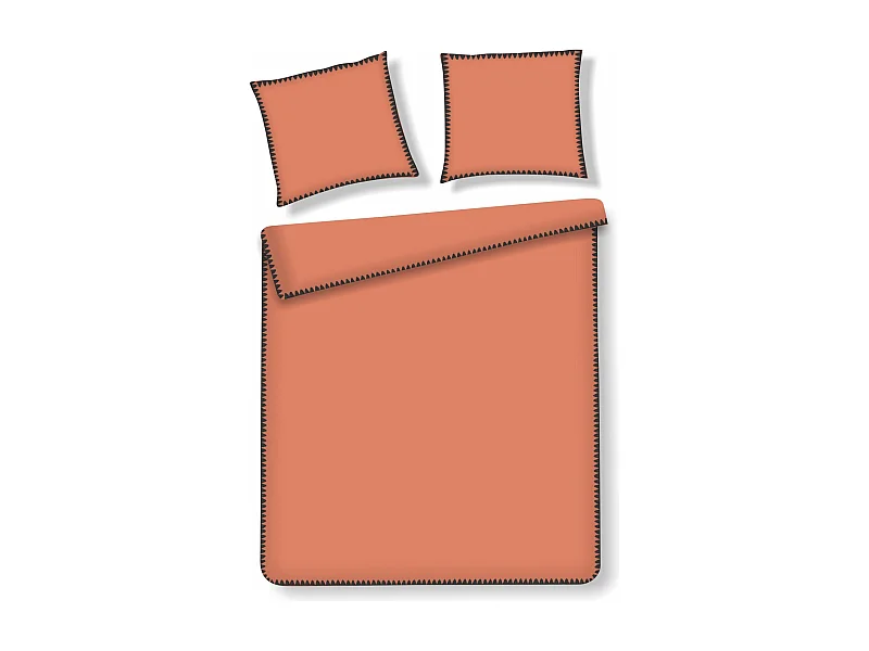 Parure de lit Tanger Orange Foncé Coton 160x200