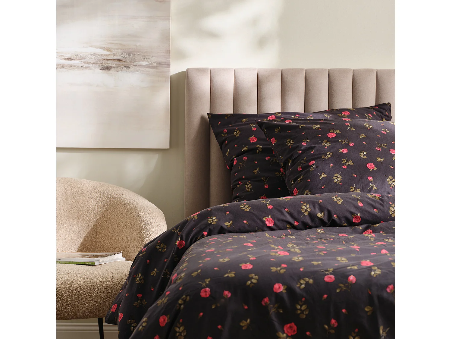 Parure de lit Dalinore Noir Coton 160x200