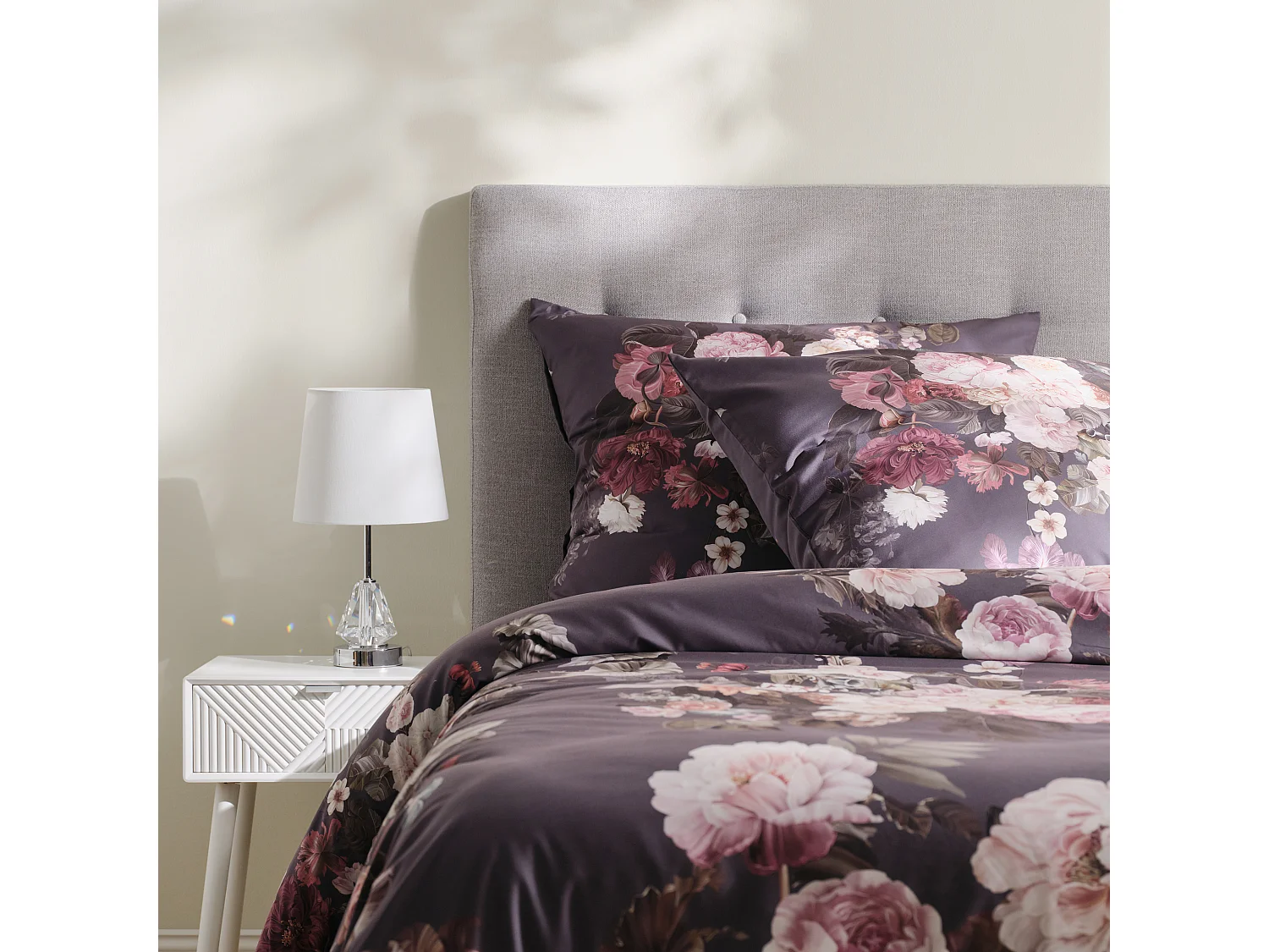 Parure de lit Zelfina Violet Foncé Microfibre 200x220