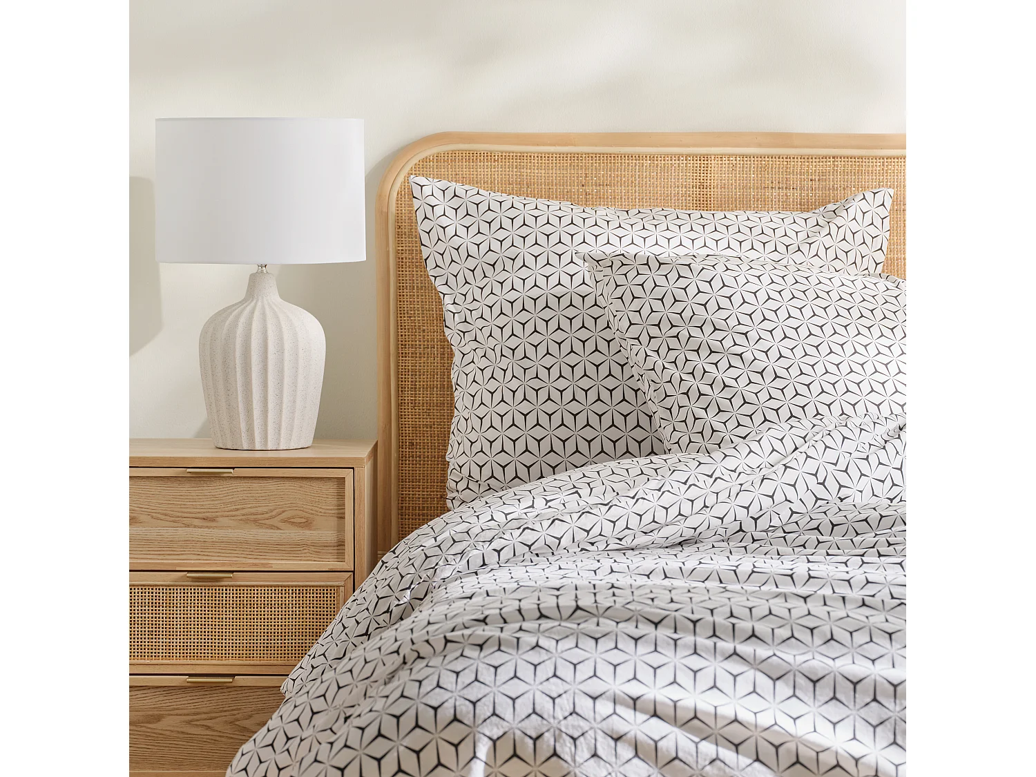 Parure de lit Virelli Noir Coton 200x220