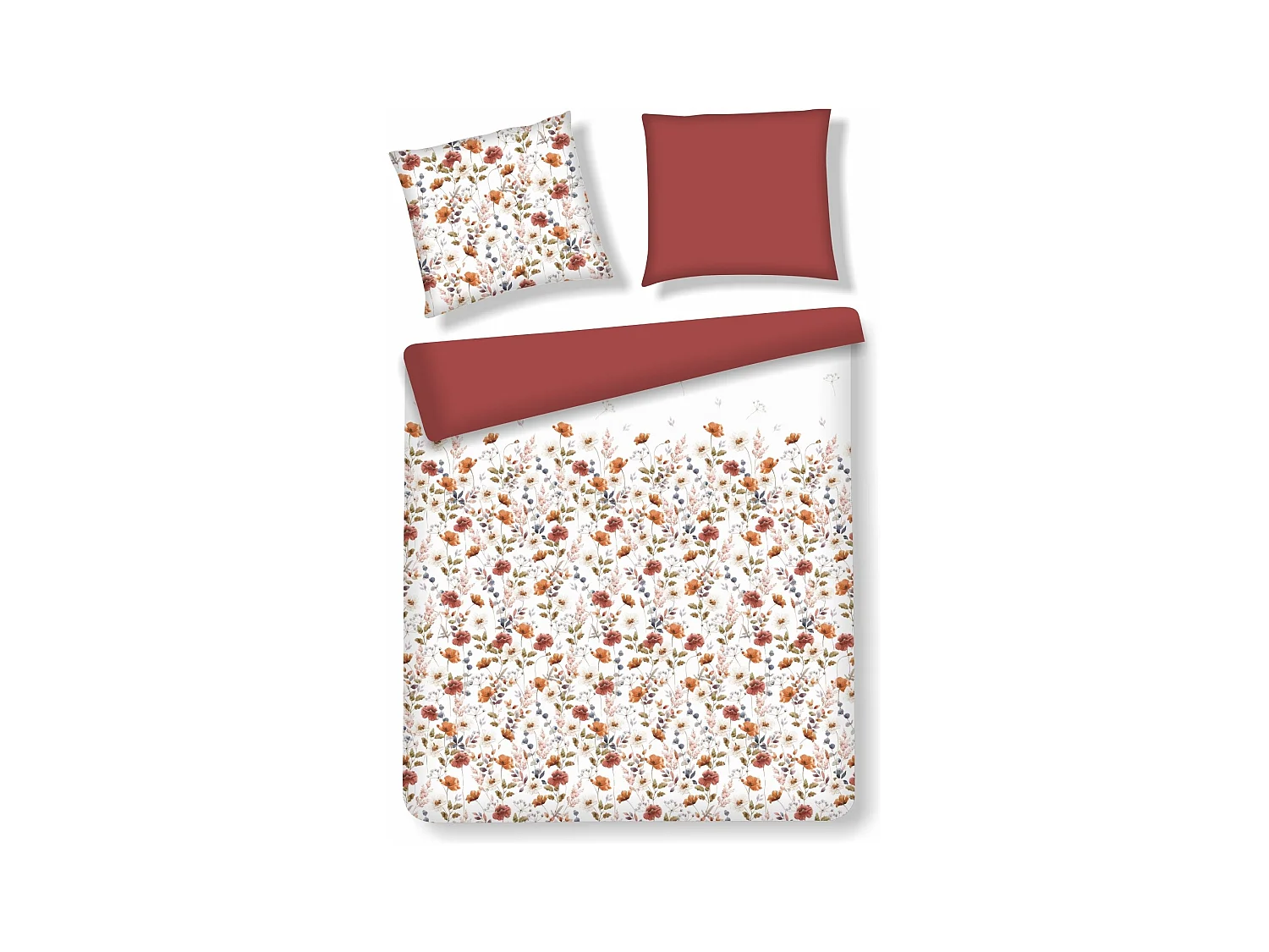 Parure de lit Lorea blanc satin de coton 200x220