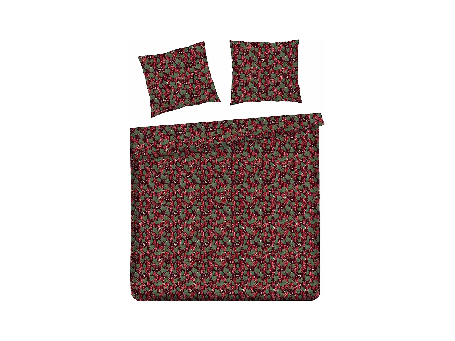 Parure de lit Porishko rouge foncé satin de coton 200x220