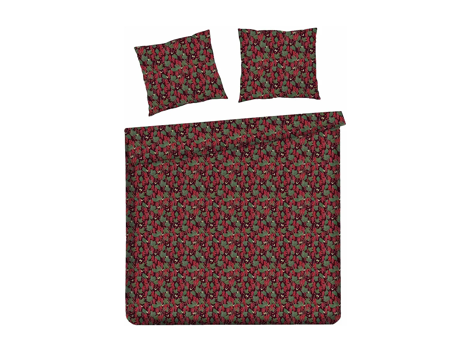 Parure de lit Porishko rouge foncé satin de coton 200x220