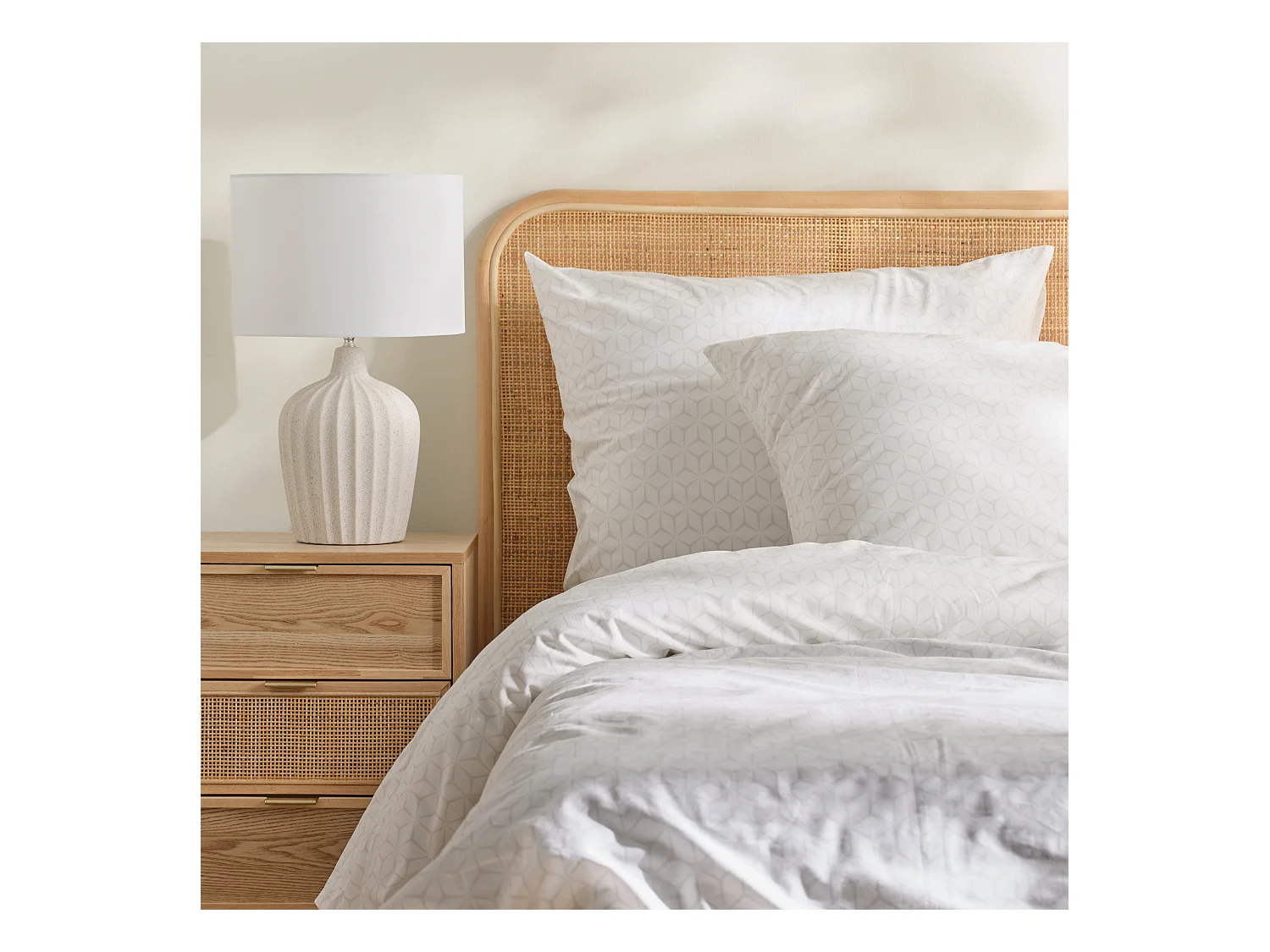 Parure de lit Virelli Gris Clair Coton 200x220