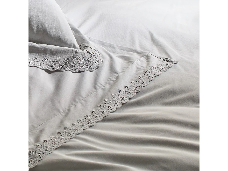 Bettwäsche mit Baumwolle Cotillo hellgrau 160x200