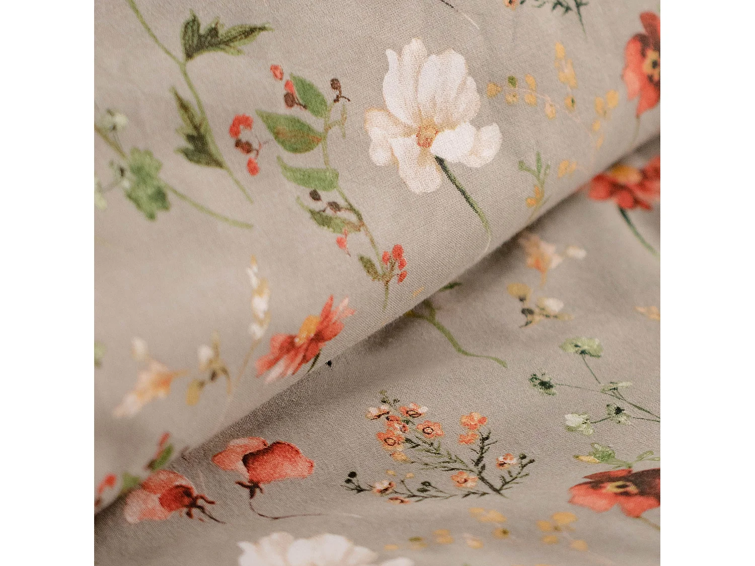 Parure de lit Pradella beige foncé coton 200x220