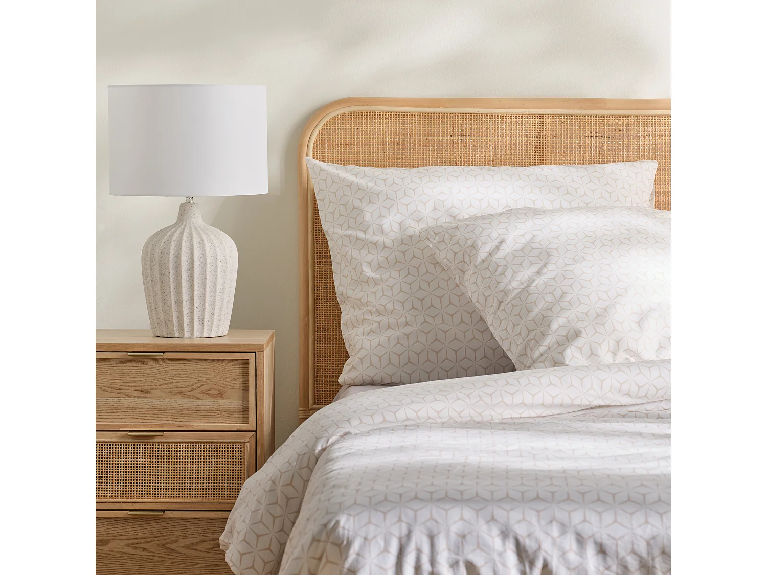 Parure de lit Virelli Beige Clair Coton 160x200