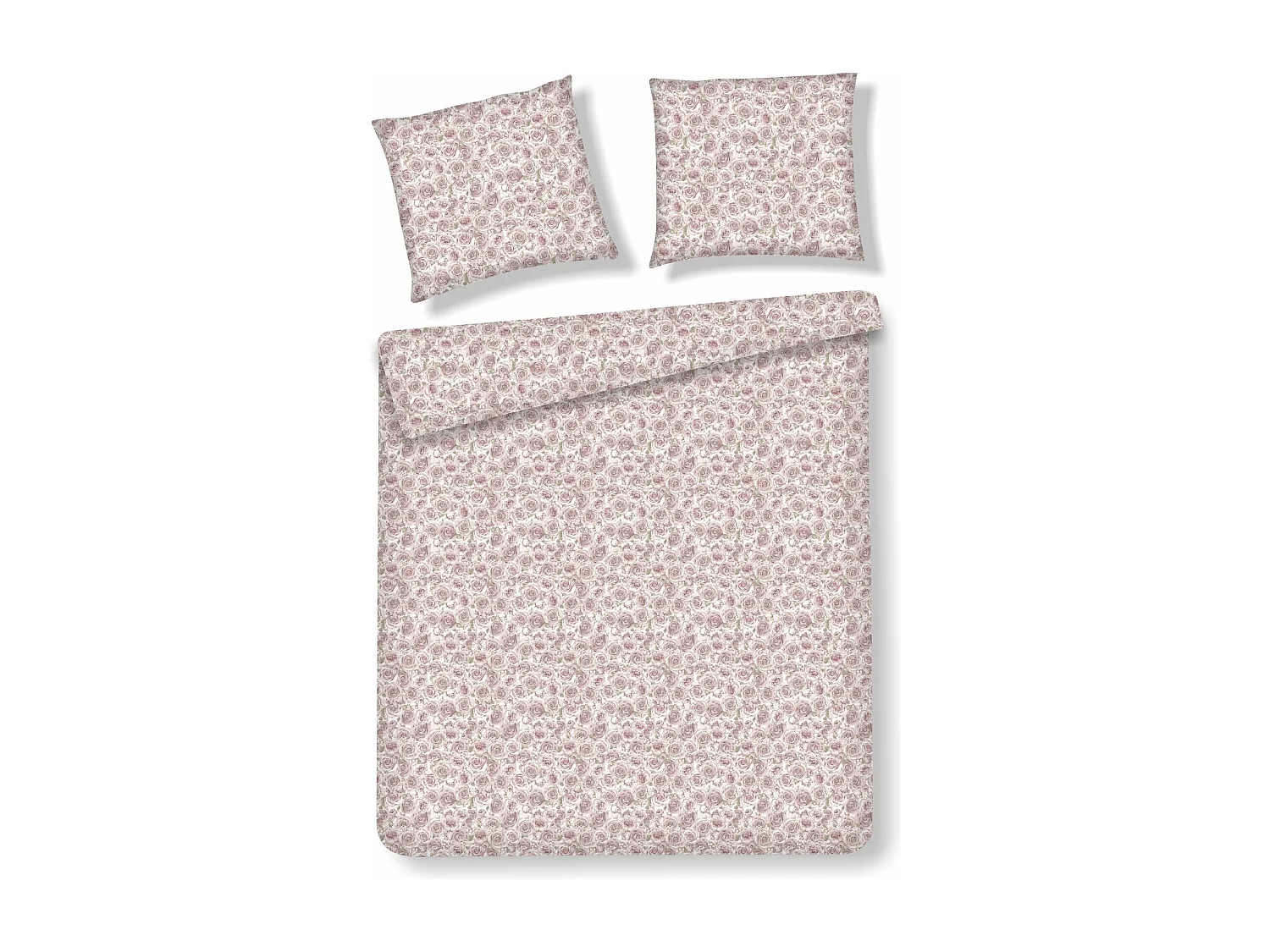Parure de lit Rosalini Rose Pâle Coton 200 x 220