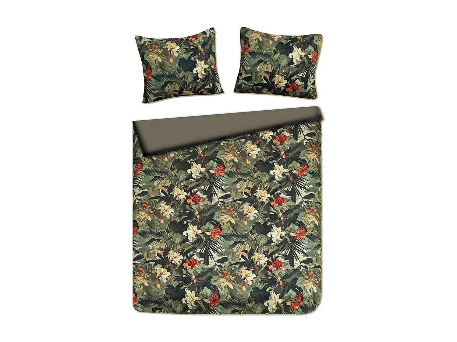 Parure de lit Manuca Vert Foncé Microfibre 200 x 220