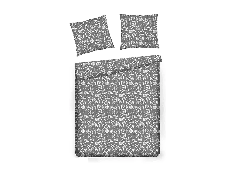Bettwäsche Granor mittelgrau 160 x 220 cm