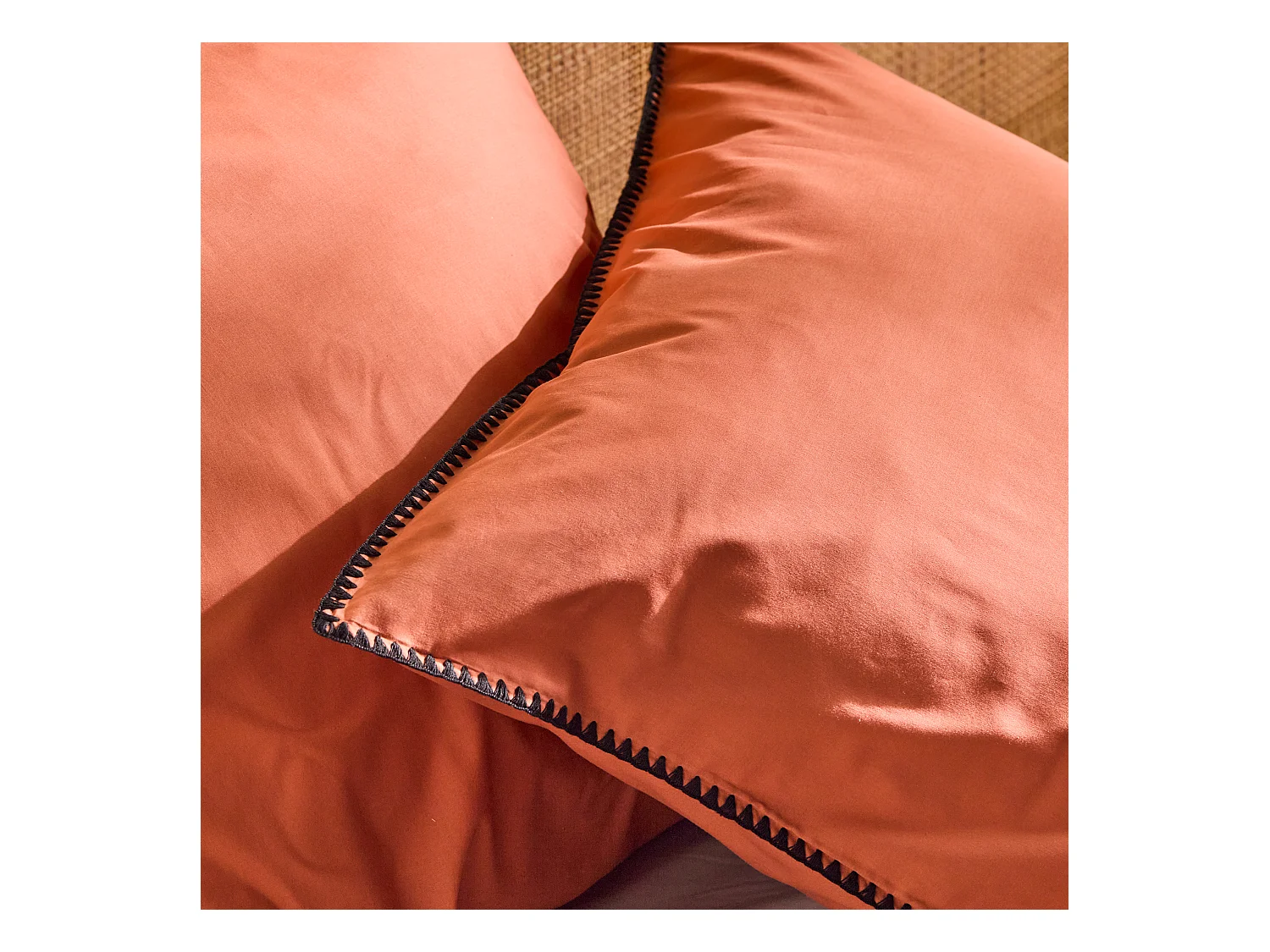 Parure de lit Tanger Orange Foncé Coton 200x220