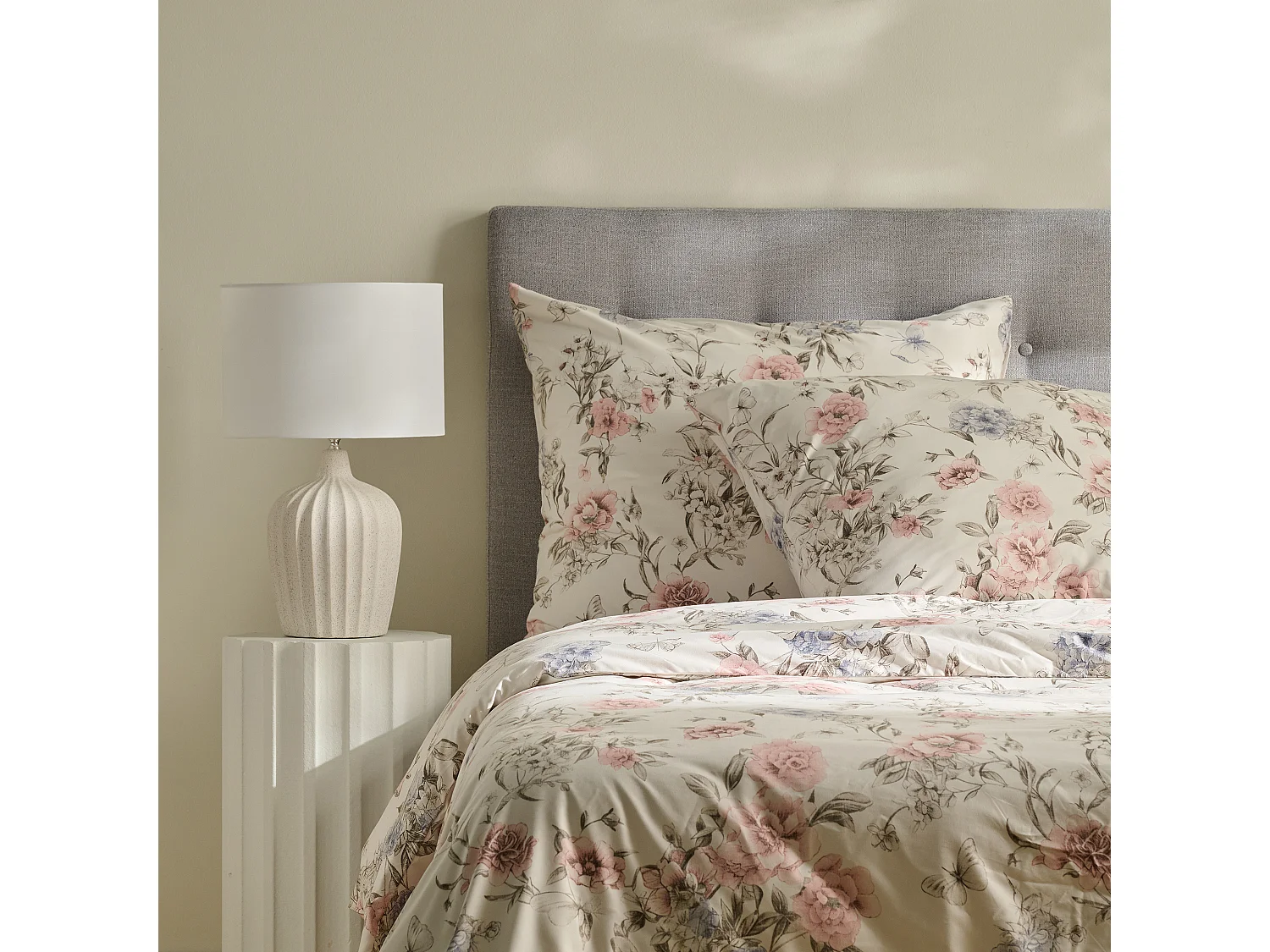 Parure de lit Alionis écru Microfibre 160x200