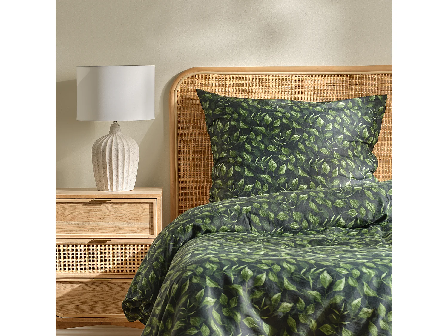 Parure de lit Tavelia Noir Moyen Satin de Coton 140x200