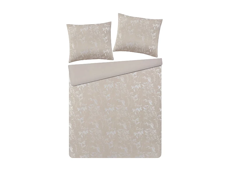 Parure de lit Leontia beige moyen polyester 160x200