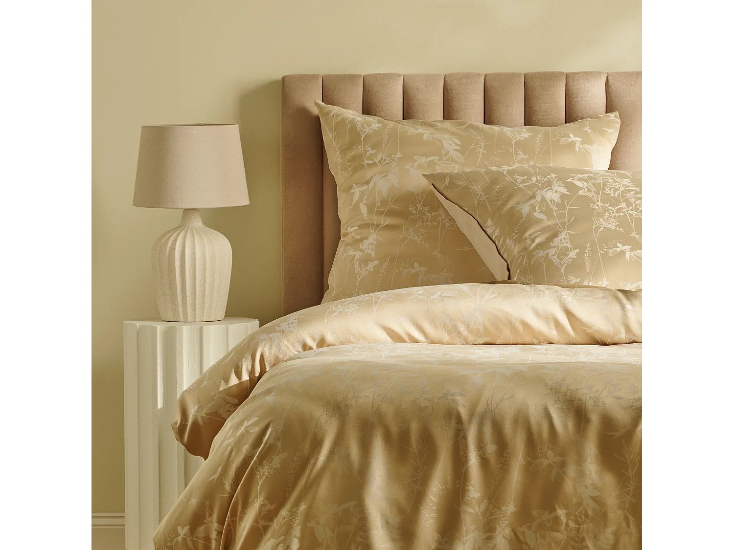 Bettwäsche Leontia mittleres Beige 160 x 200