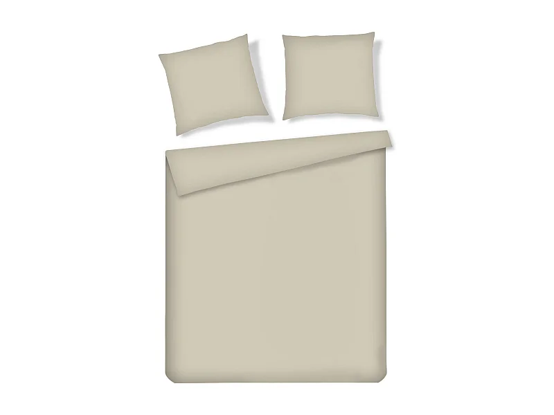 Mikrofaser-Bettwäsche Micros 200x220 Mittleres Beige