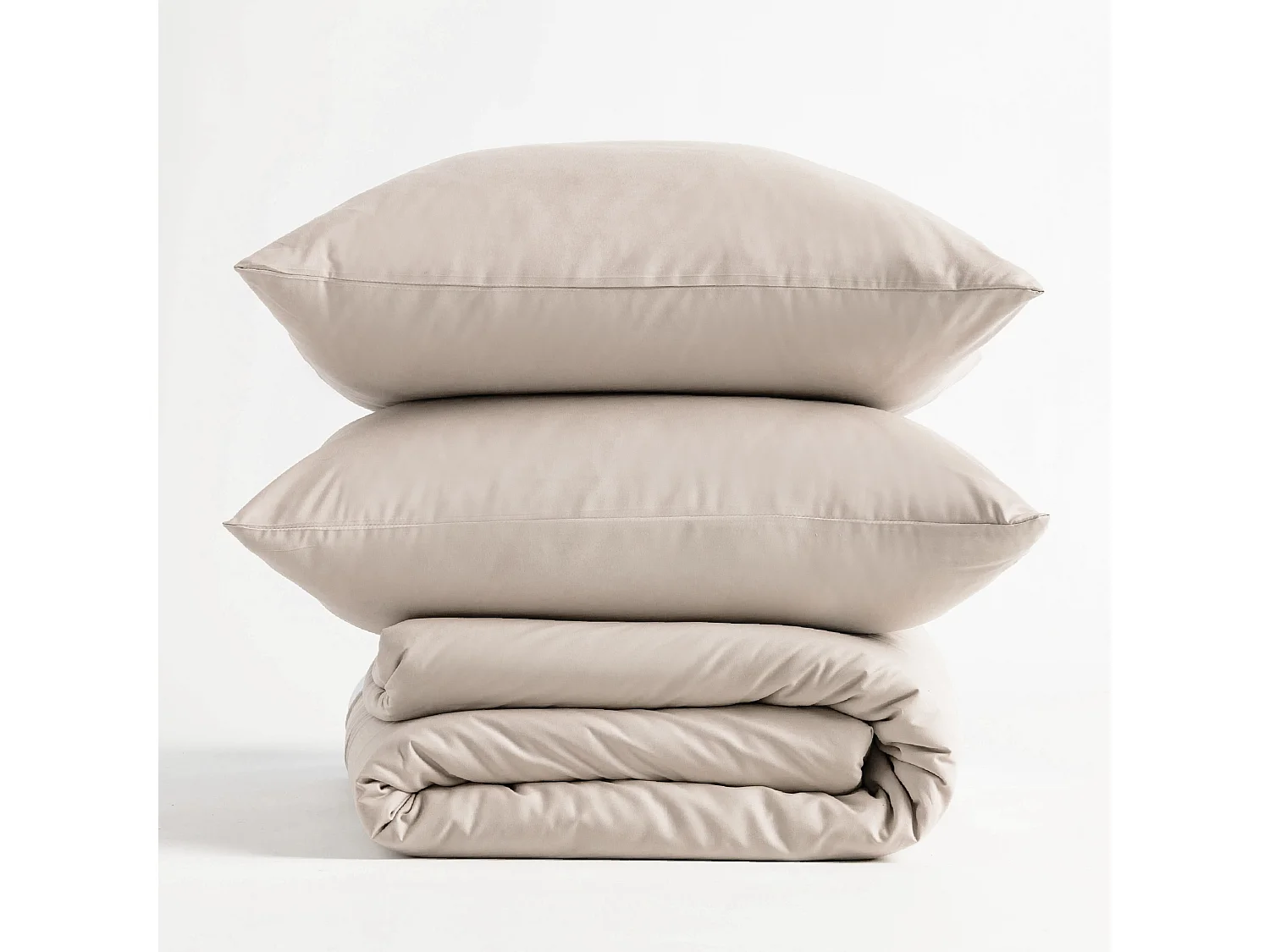 Mikrofaser-Bettwäsche Micros 200x220 Mittleres Beige