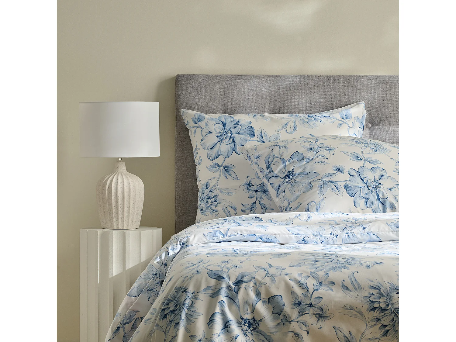 Parure de lit Rapallo Bleu Clair Microfibre 200x220