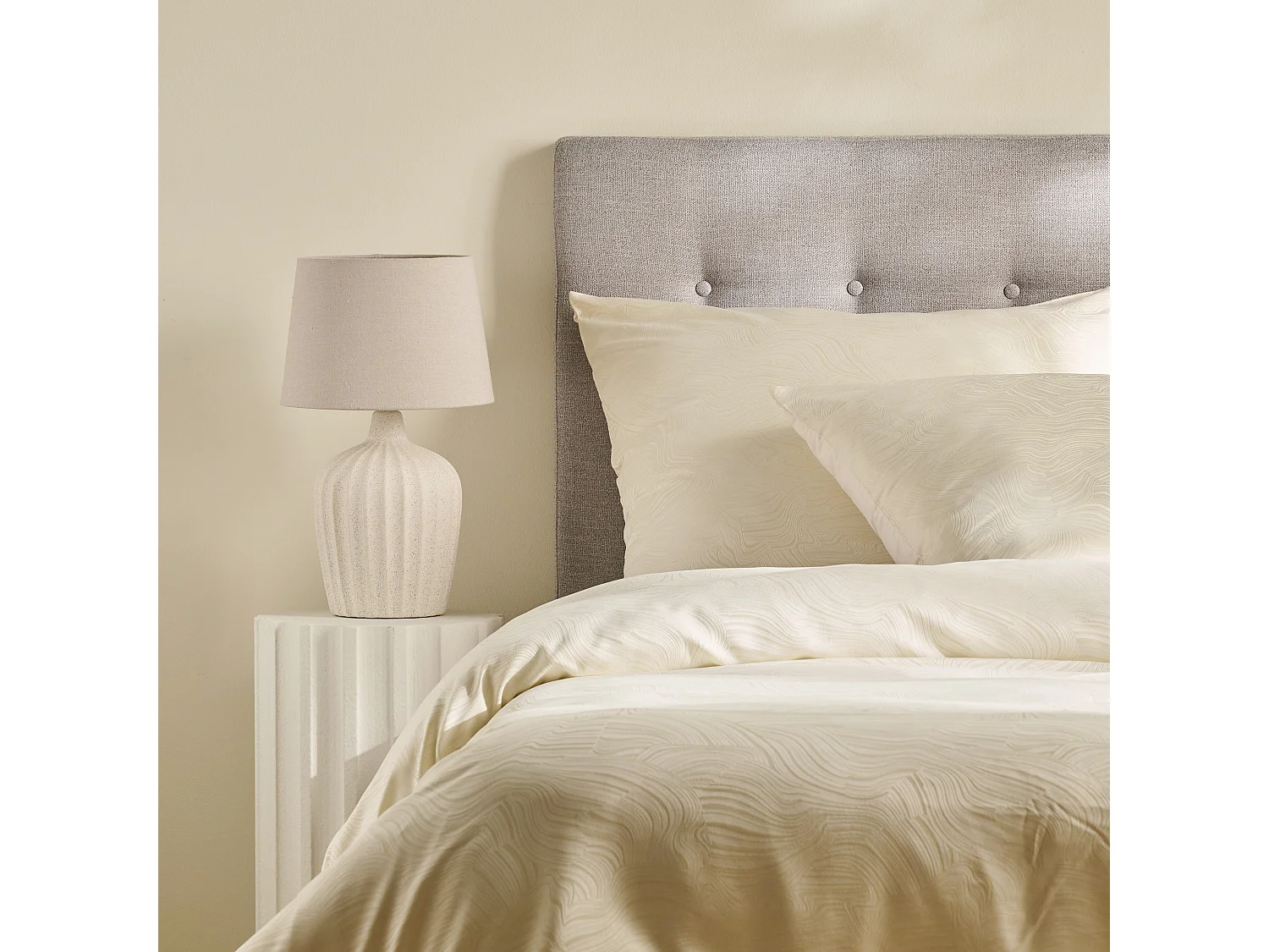 Parure de lit Linno écru polyester 200x220