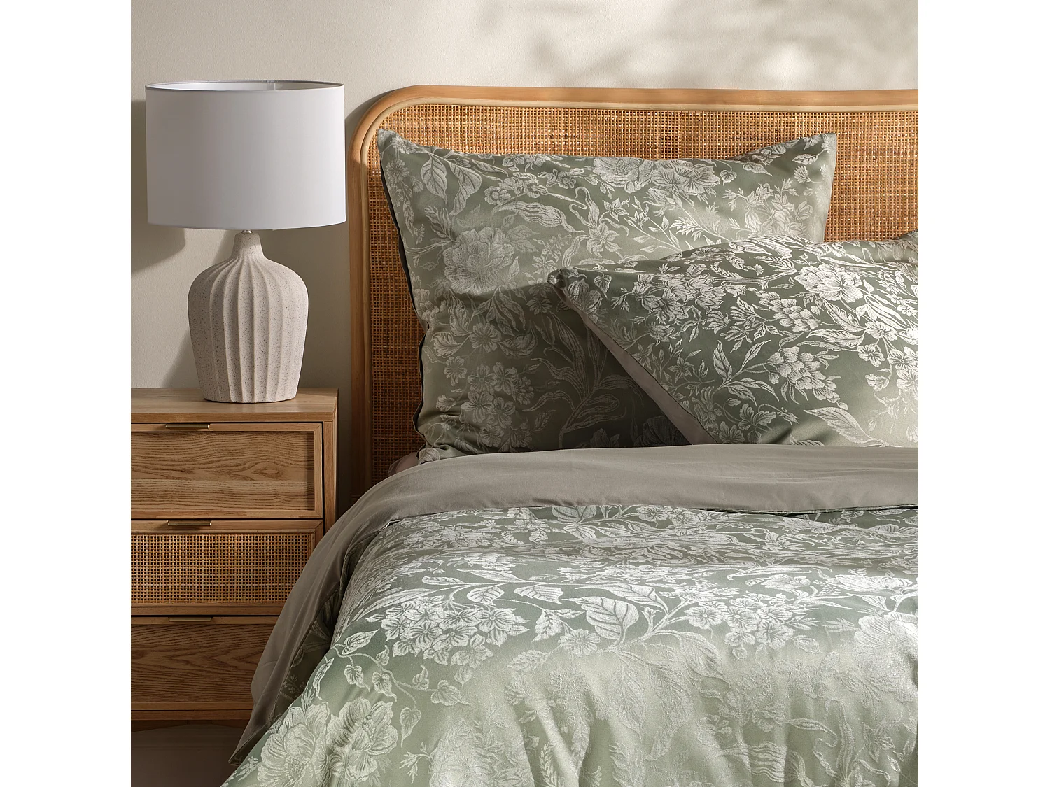 Parure de lit Virana Vert Polyester Jaquard 200x220