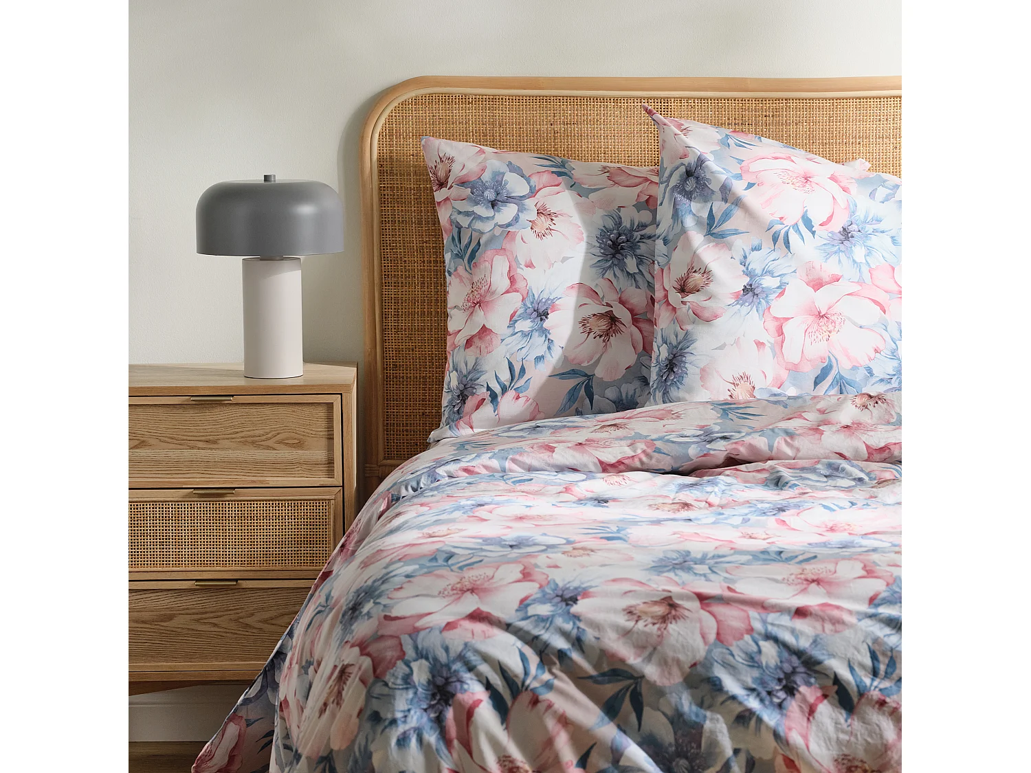 Parure de lit Lindelo Bleu Clair Coton 160x200