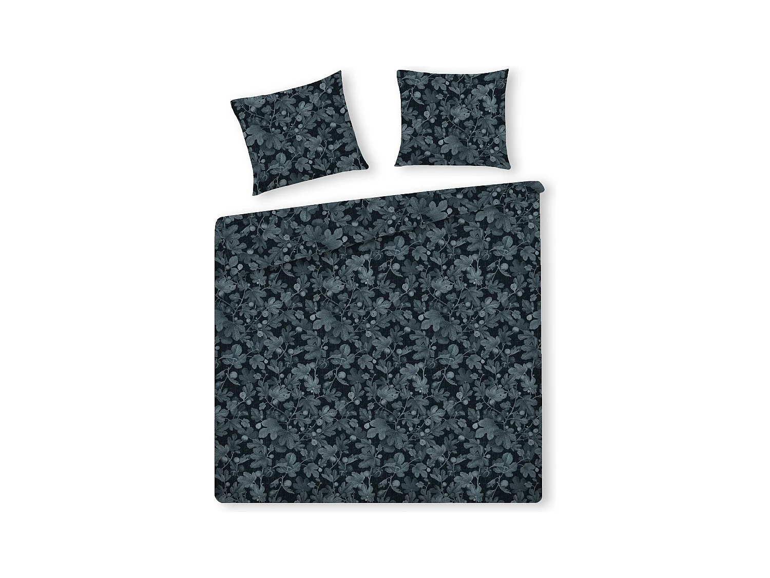 Parure de lit Fresaldo bleu foncé coton 200 x 220