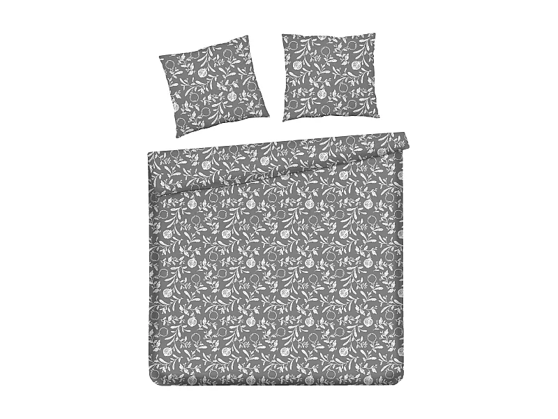 Parure de lit Granor Gris Coton 200x220