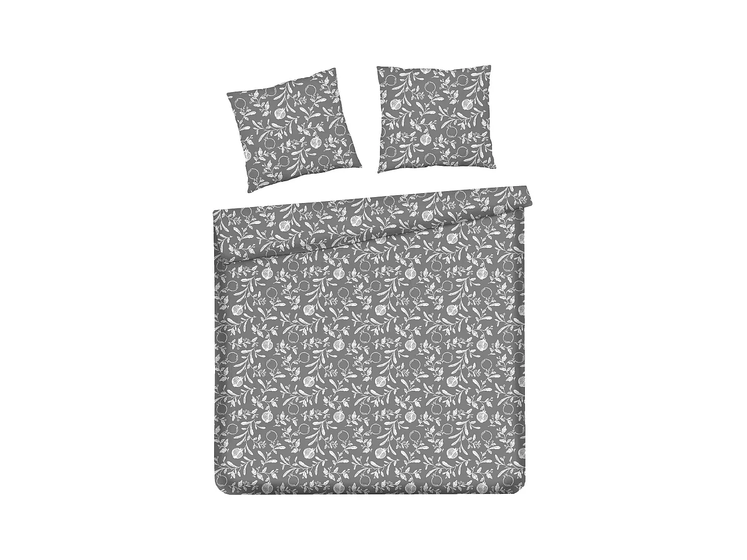 Bettwäsche Granor 200x220 Mittelgrau