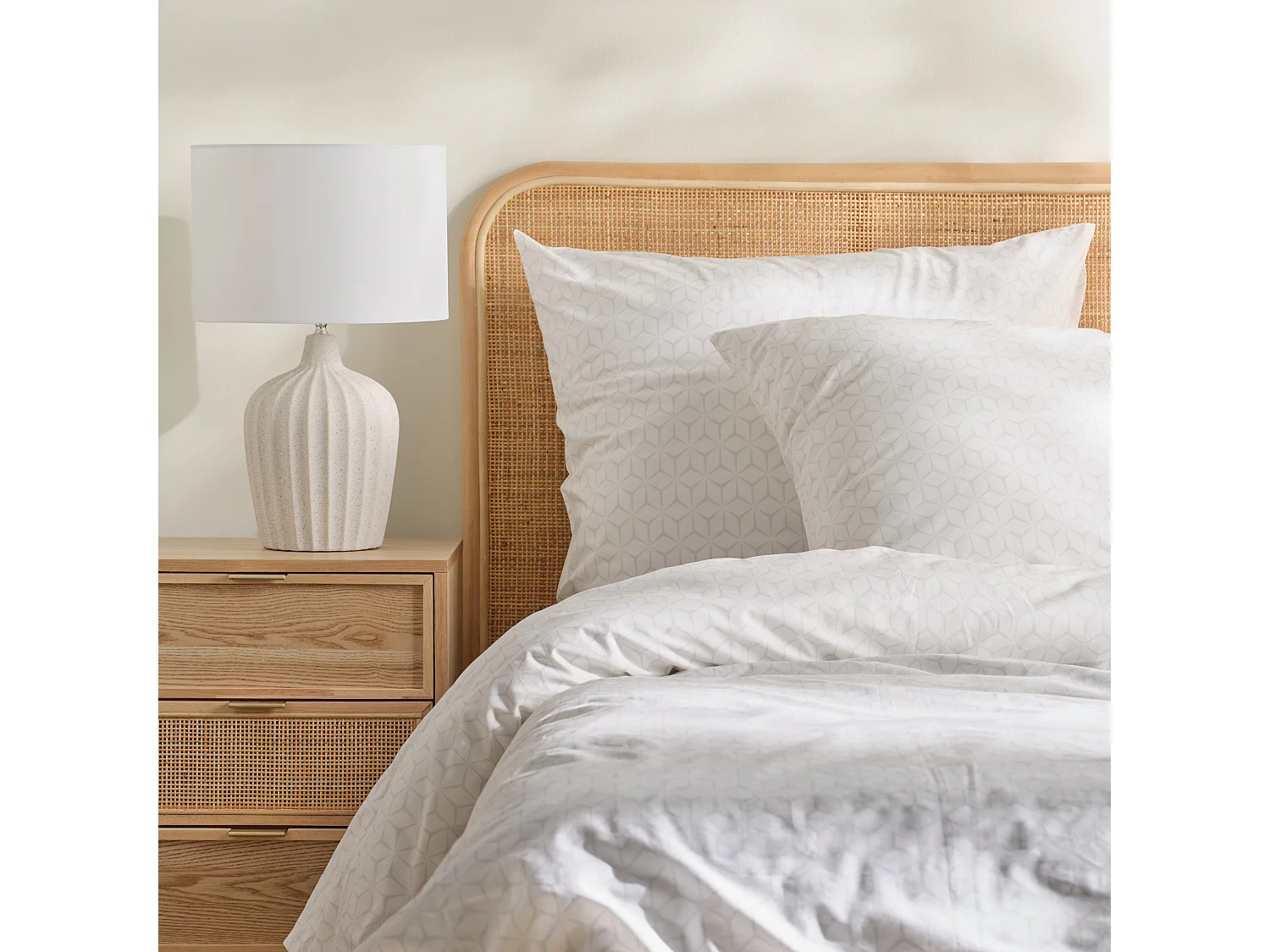 Parure de lit Virelli Gris Clair Coton 160x200