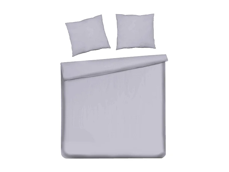 Bettwäsche Satinette hellgrau 200 x 220
