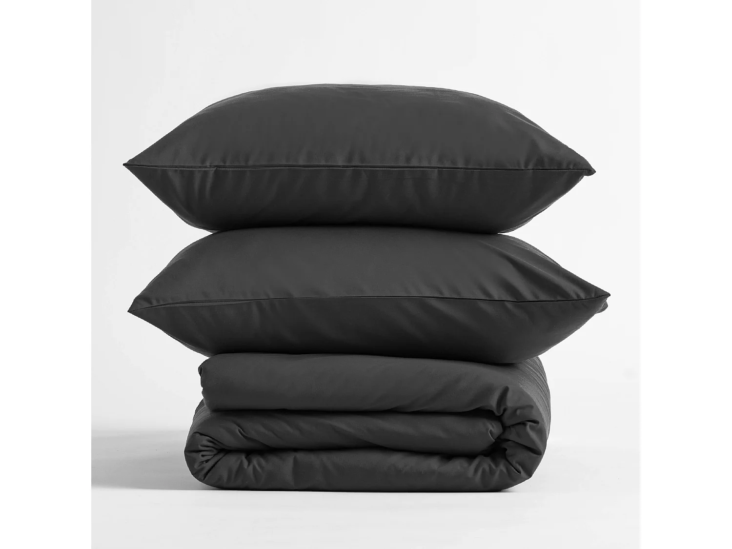 Mikrofaser-Bettwäsche Micros, Mittelschwarz 200x220 cm