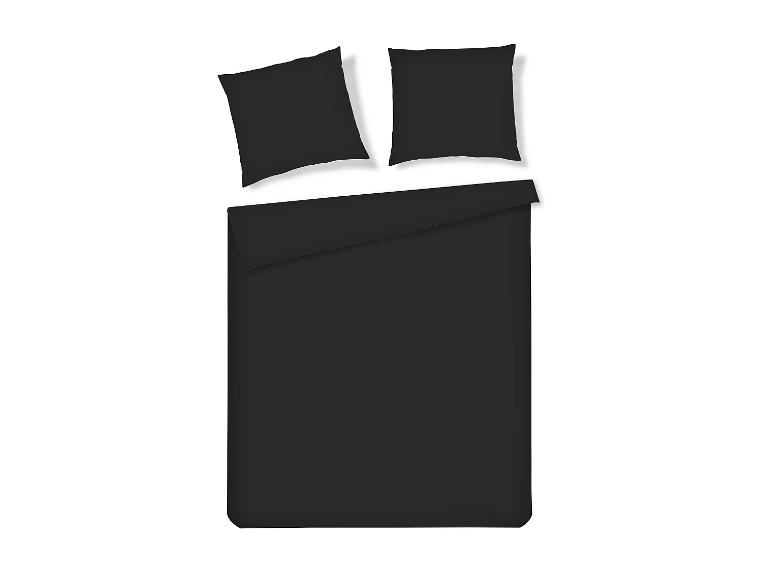 Mikrofaser-Bettwäsche Micros, Mittelschwarz 200x220 cm