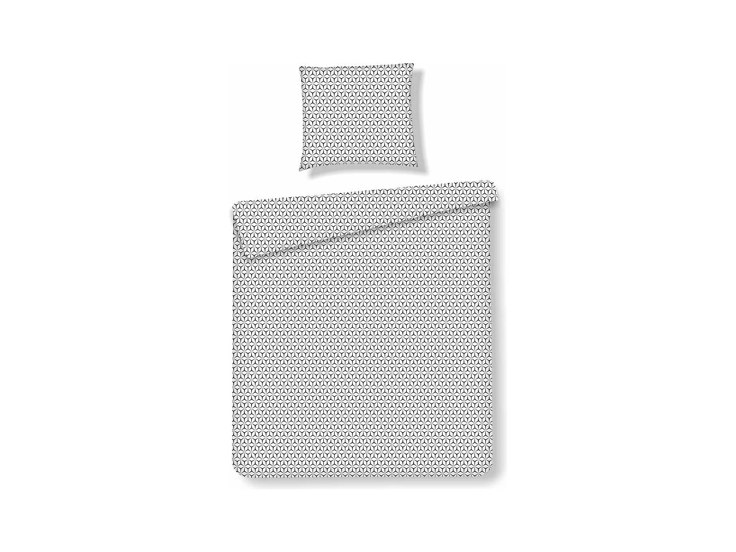 Parure de lit Virelli noir moyen coton 140 x 200