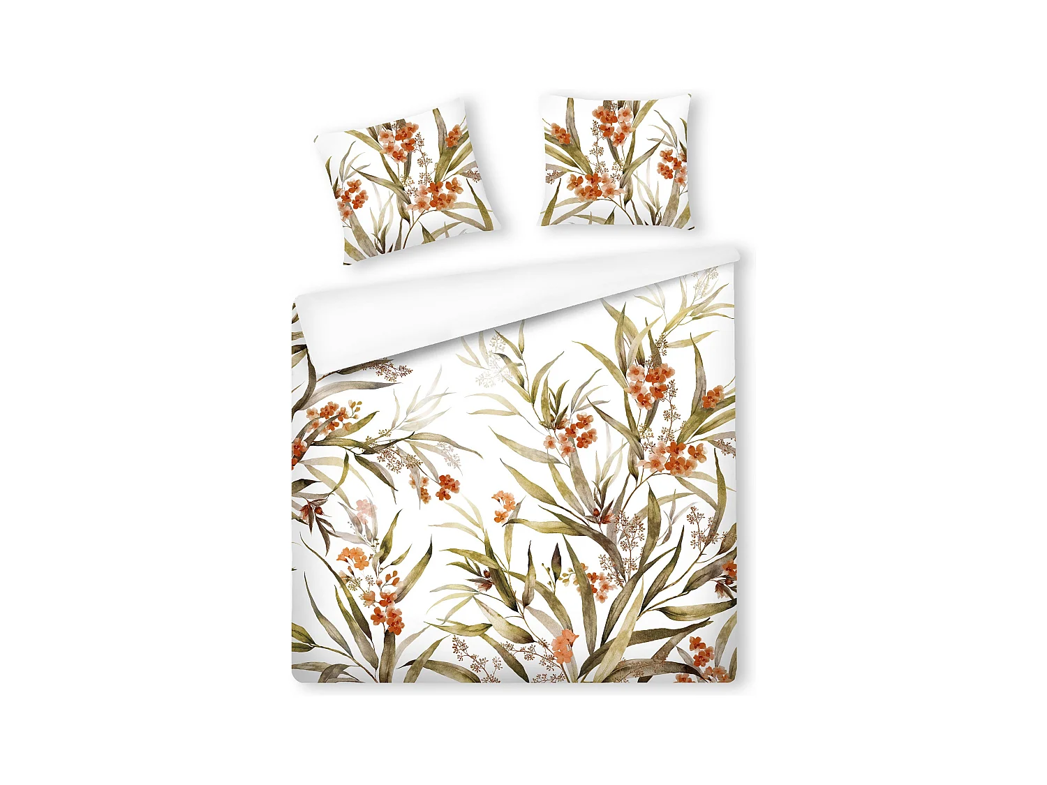 Parure de lit Elorina Blanc Coton 200 x 220