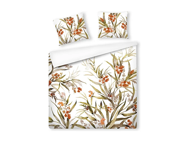 Parure de lit Elorina Blanc Coton 200 x 220