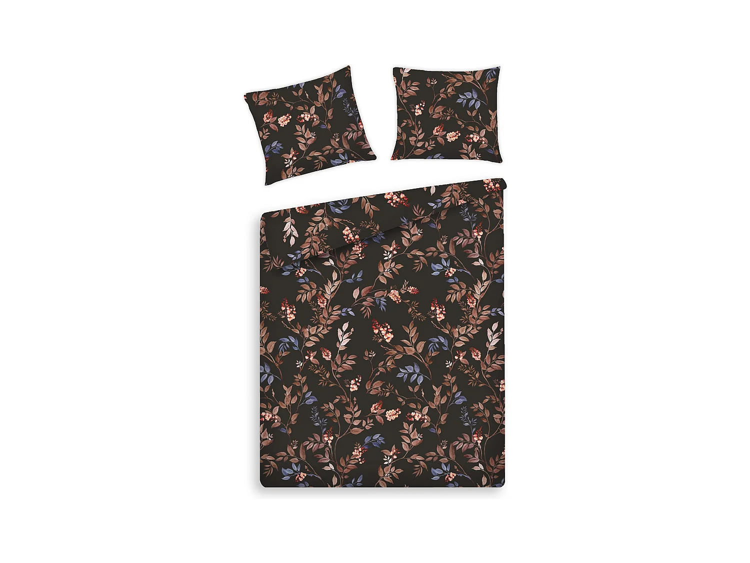 Bettwäsche Carmina Dunkelbraun 160x200