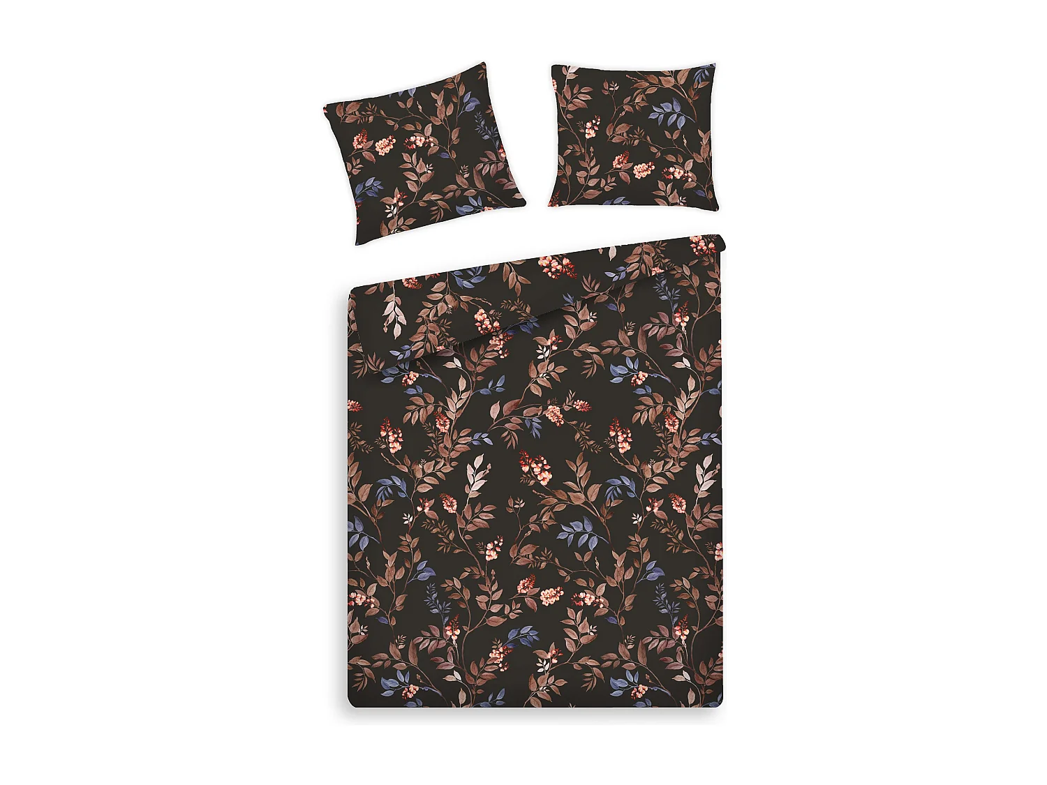Bettwäsche Carmina Dunkelbraun 160x200