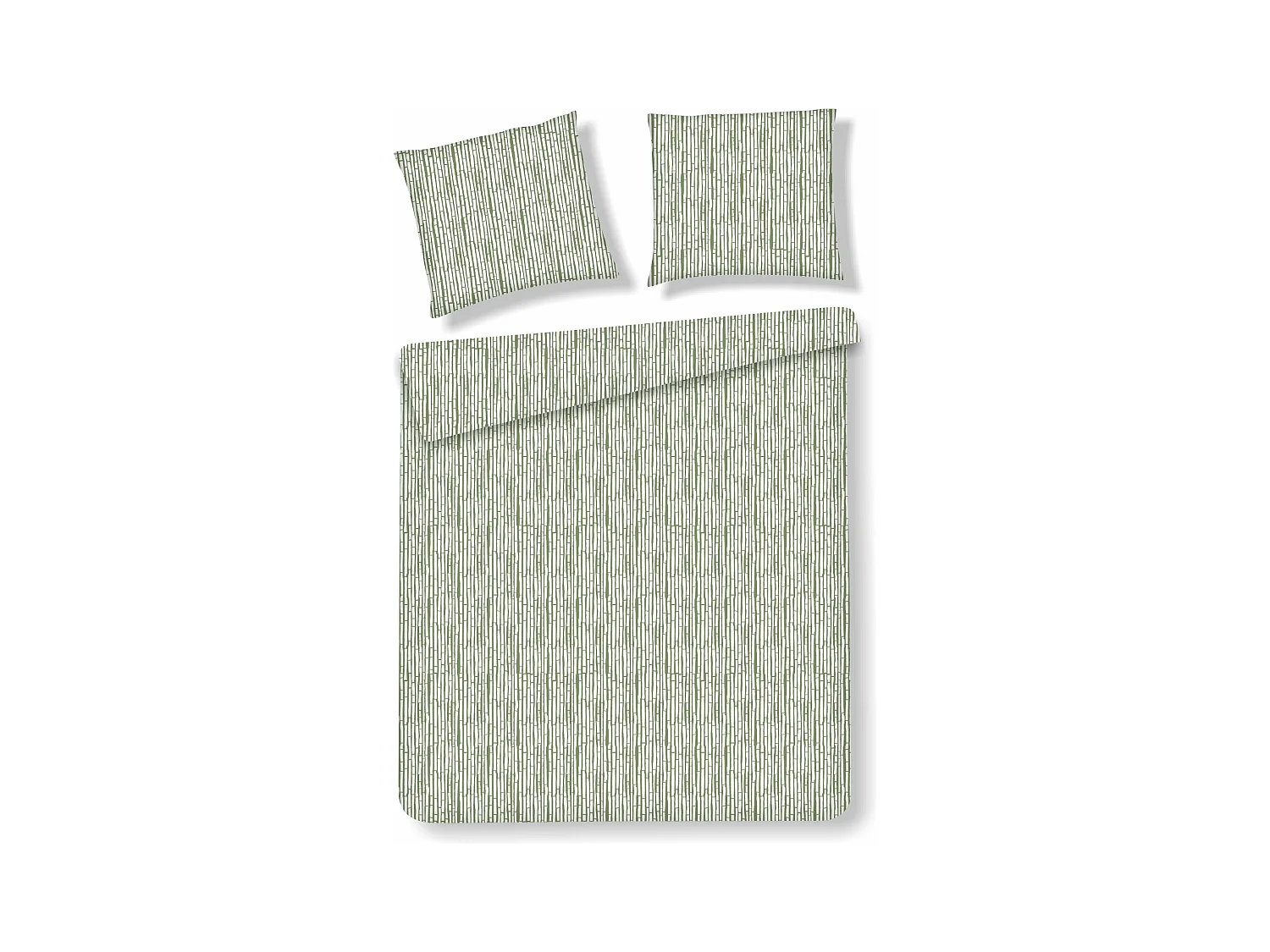 Parure de lit Bambu Vert Moyen Coton 160x200