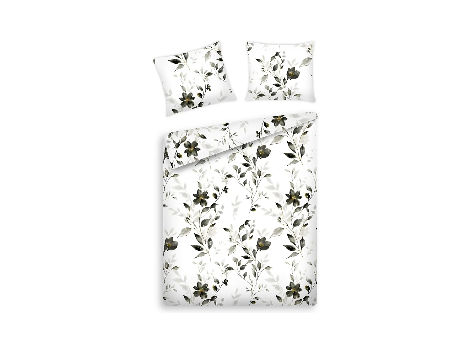 Parure de lit Telimon Blanc Satin de Coton 160x200