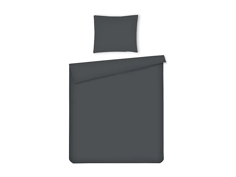 Mikrofaser-Bettwäsche Micros Dunkelgrau 140 x 200 cm