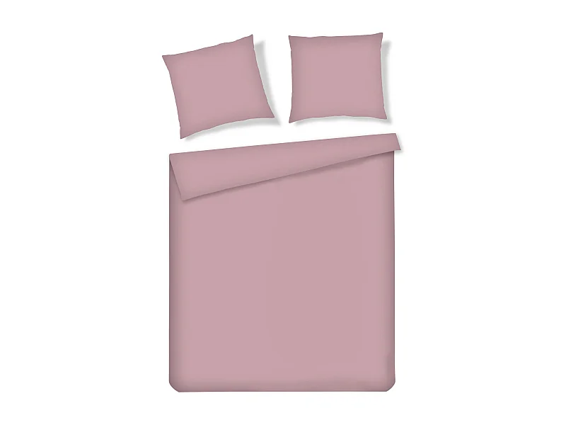 Mikrofaser-Bettwäsche Micros mittelrosa 200 x 220