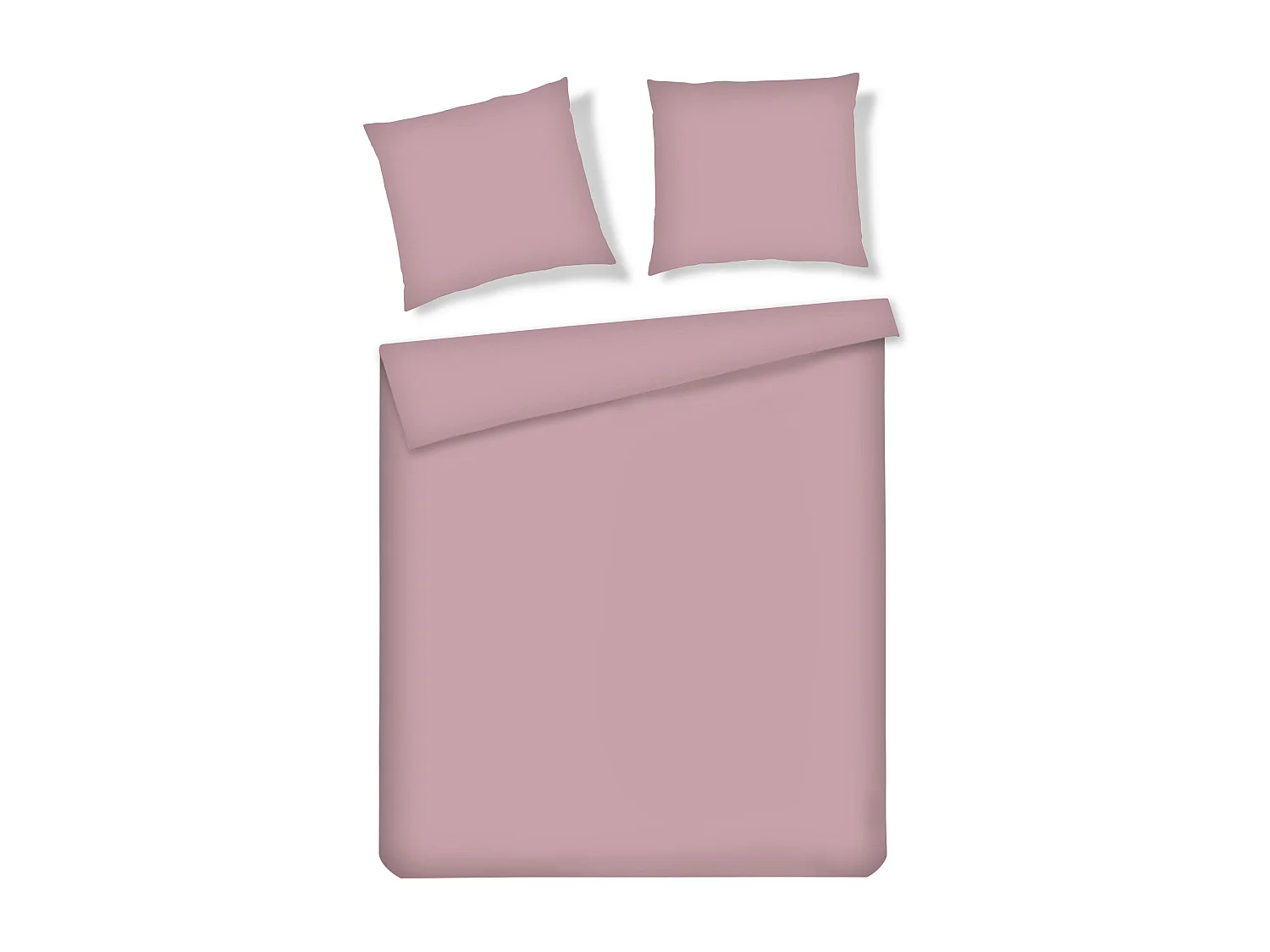 Mikrofaser-Bettwäsche Micros mittelrosa 200 x 220