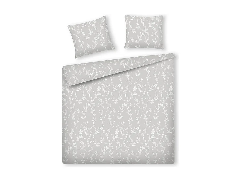 Parure de lit Vive Gris Clair Satin de Coton 160x200