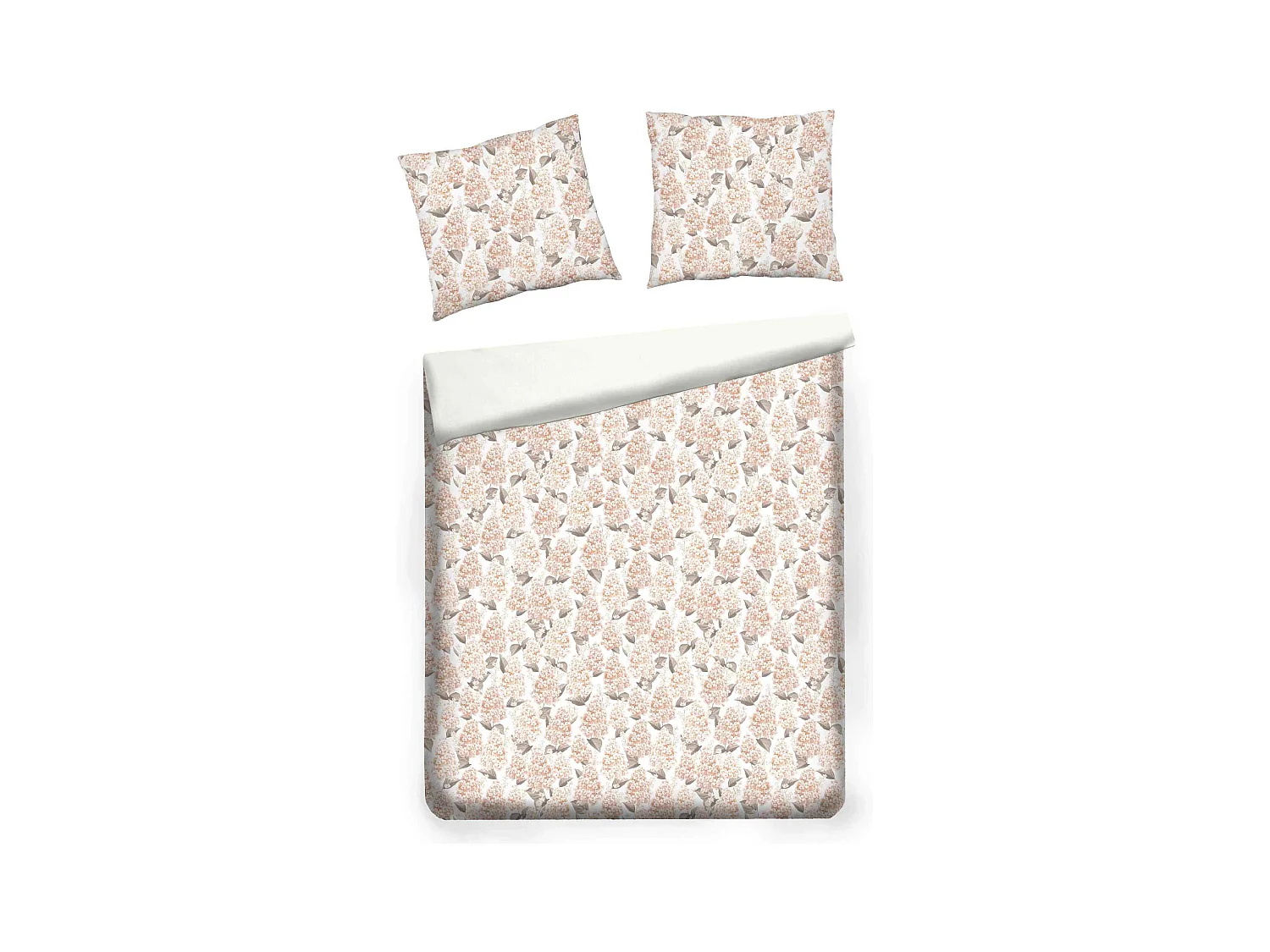 Parure de lit Amberbloom écru satin de coton 160x200